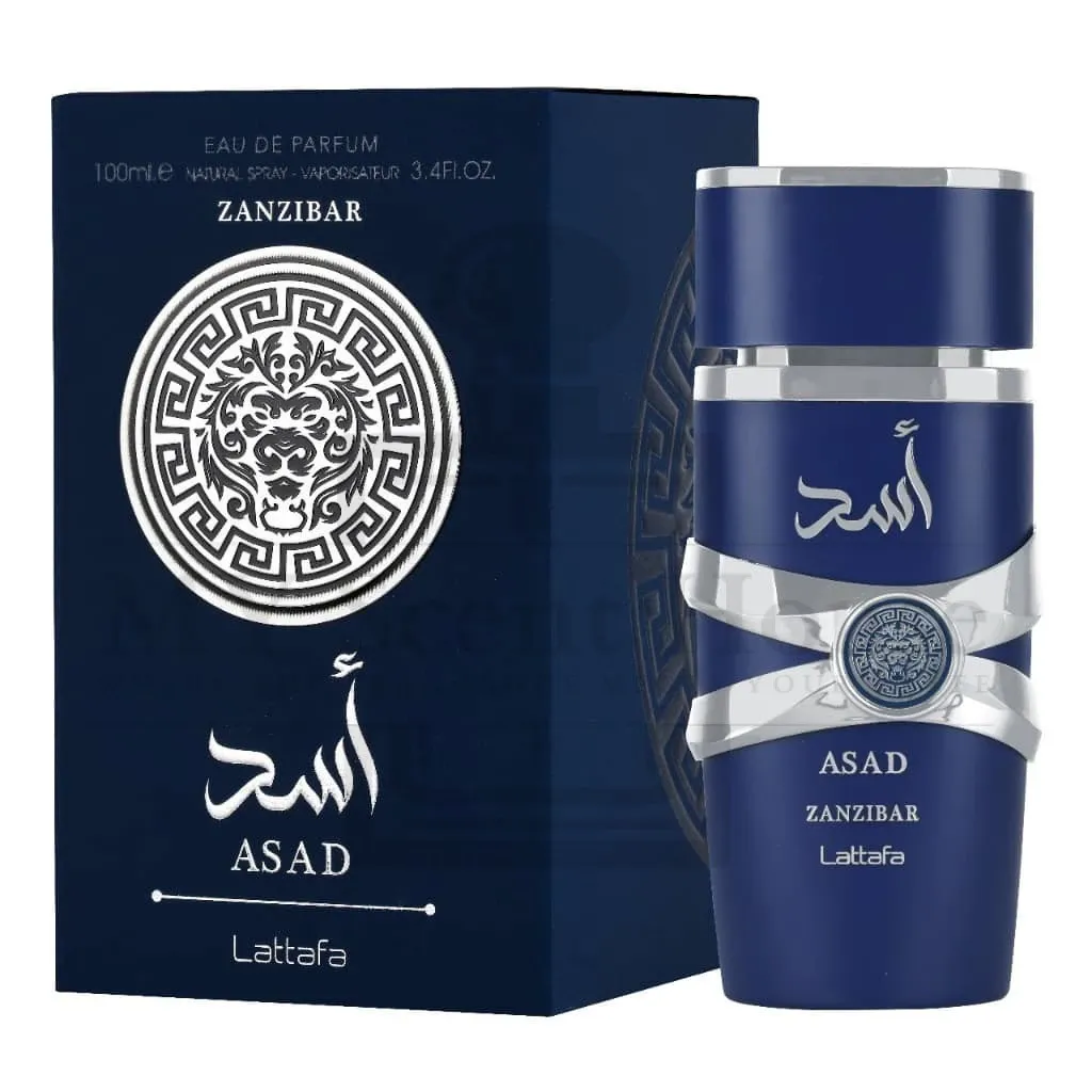 Asad blue1 Lattafa Asad Zanzibar Blue Perfume For Unisex 100ML - Image 1