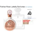 Lattafa Fakhar Rose Perfume For Women 100ML Minyak Wangi Perempuan - Image 3