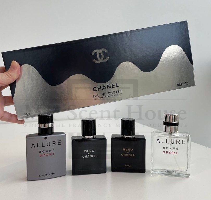 Bleu De Chanel 4in1 set1 Bleu de Chanel 4 in1 Gift Set Perfume For Men - Image 1