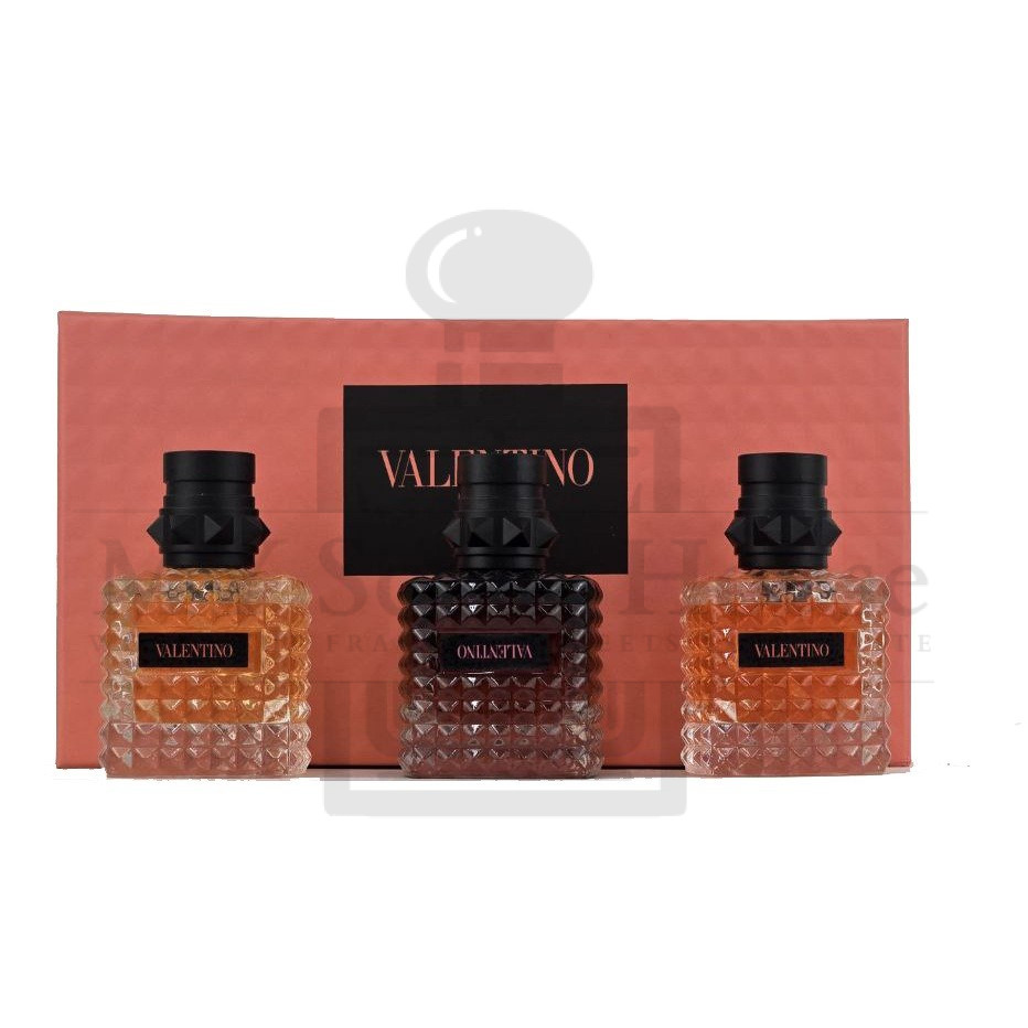 Donna Born In Roma 3 in 1 Gift Set Red1 Donna Born In Roma 3 in 1 Gift Set Perfumes (Red) - Image 1