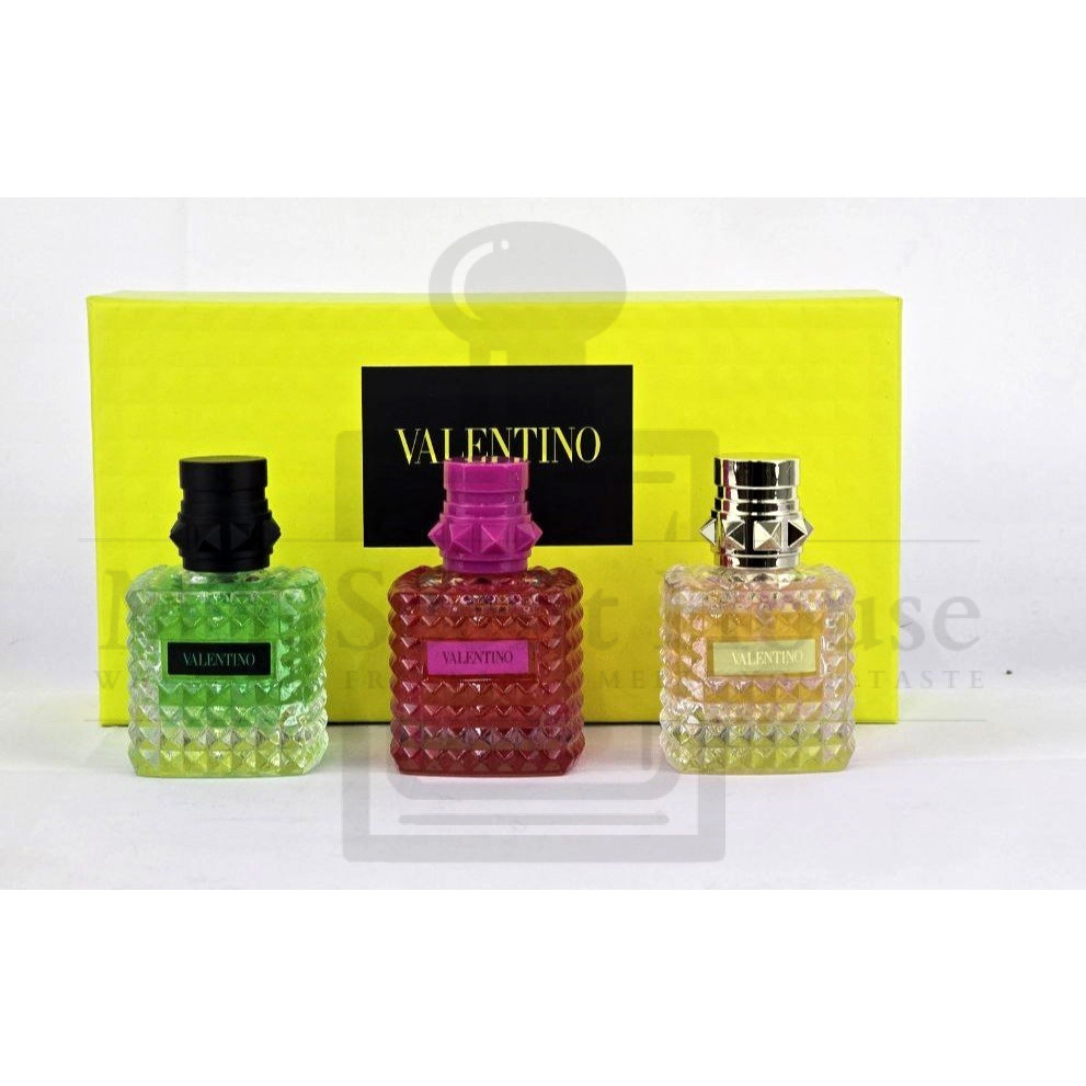 Donna Born In Roma 3 in 1Gift Set Yellow 1 Donna Born In Roma 3 in 1 Perfumes Gift Set (Yellow) - Image 1