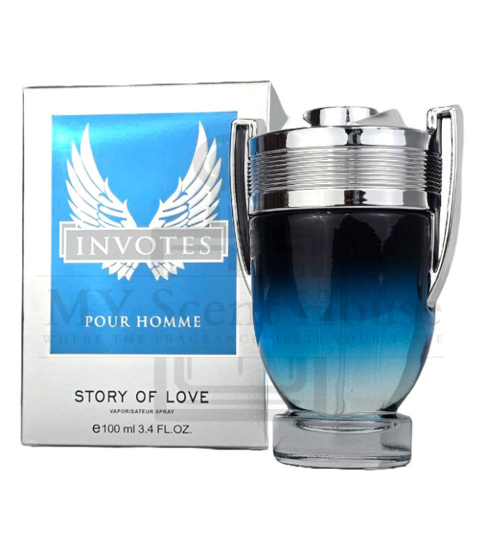 Invotes Silver & Blue Homme Perfume 100ML - Image 1