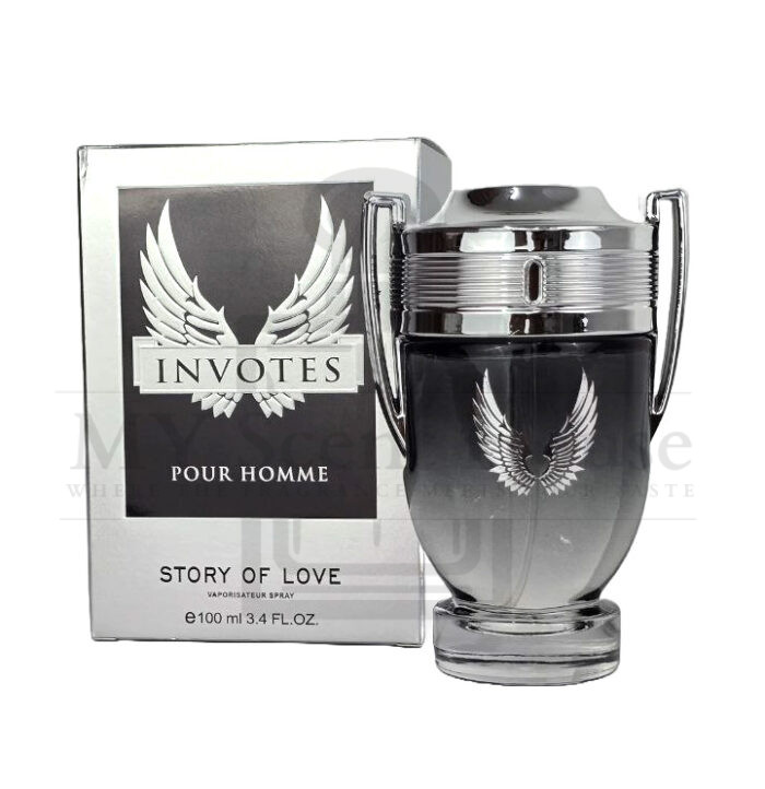 Invotes Silver & Black Pour Homme Perfume 100ML - Image 1