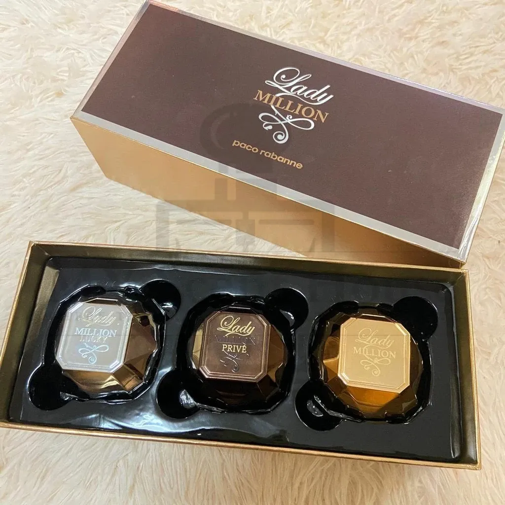 Lady Million 3 in 1 Gift Set1 Ori Rejected Paco Rabanne Lady Million 3 in 1 Perfume Gift Set For Women - Image 1